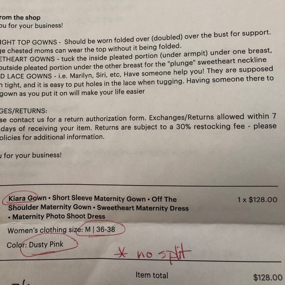 Maternity long pink dress Kiara Gown - Picture 5 of 8